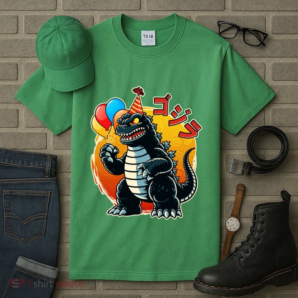 Funny Happy Birthday Japanese Kaiju Monster Tall T-Shirt