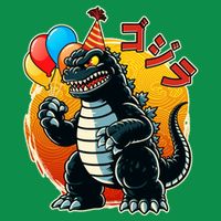 Funny Happy Birthday Japanese Kaiju Monster Tie-Dye T-Shirt