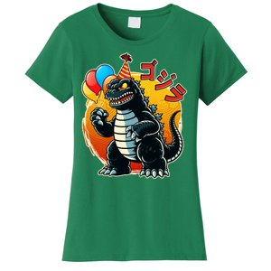 Funny Happy Birthday Japanese Kaiju Monster Women's T-Shirt