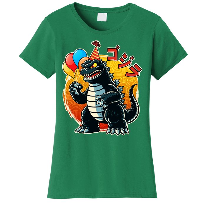 Funny Happy Birthday Japanese Kaiju Monster Women's T-Shirt