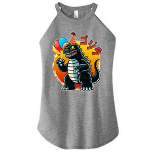 Funny Happy Birthday Japanese Kaiju Monster Women's Perfect Tri Rocker Tank