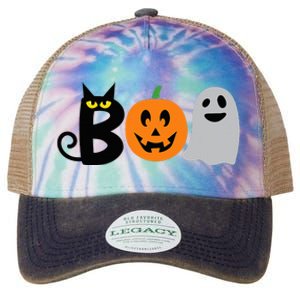 Funny Halloween BOO Pumpkins Costume Legacy Tie Dye Trucker Hat