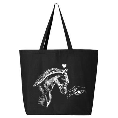 Funny Hand Boop On A HorseS Nose Funny Horse Lover Long Sleeve 25L Jumbo Tote