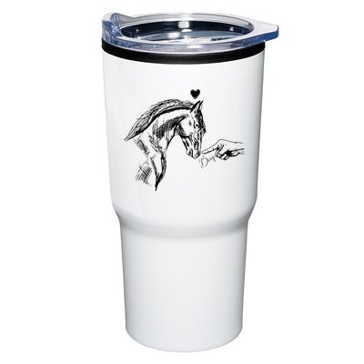 Funny Hand Boop On A HorseS Nose Funny Horse Lover Long Sleeve Tumbler