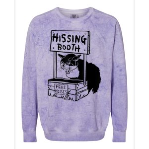 Funny Hissing Booth Kitten Kitty Cat Furmom Furdad Colorblast Crewneck Sweatshirt