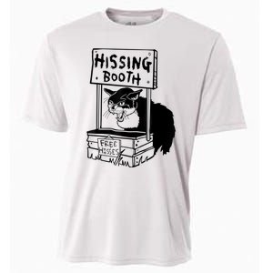 Funny Hissing Booth Kitten Kitty Cat Furmom Furdad Cooling Performance Crew T-Shirt