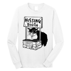 Funny Hissing Booth Kitten Kitty Cat Furmom Furdad Long Sleeve Shirt