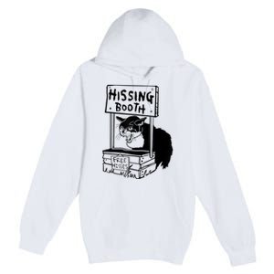 Funny Hissing Booth Kitten Kitty Cat Furmom Furdad Premium Pullover Hoodie