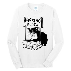 Funny Hissing Booth Kitten Kitty Cat Furmom Furdad Tall Long Sleeve T-Shirt