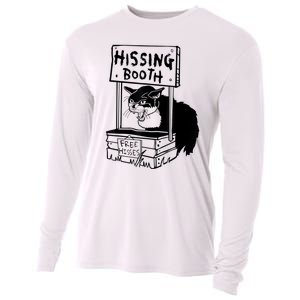 Funny Hissing Booth Kitten Kitty Cat Furmom Furdad Cooling Performance Long Sleeve Crew