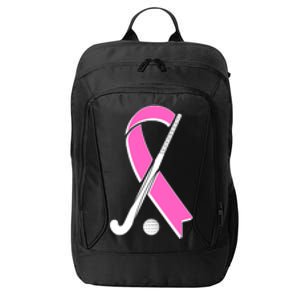 Field Hockey Breast Cancer Awareness Ribbon City Backpack