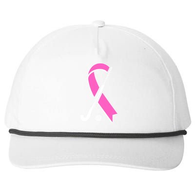 Field Hockey Breast Cancer Awareness Ribbon Snapback Five-Panel Rope Hat