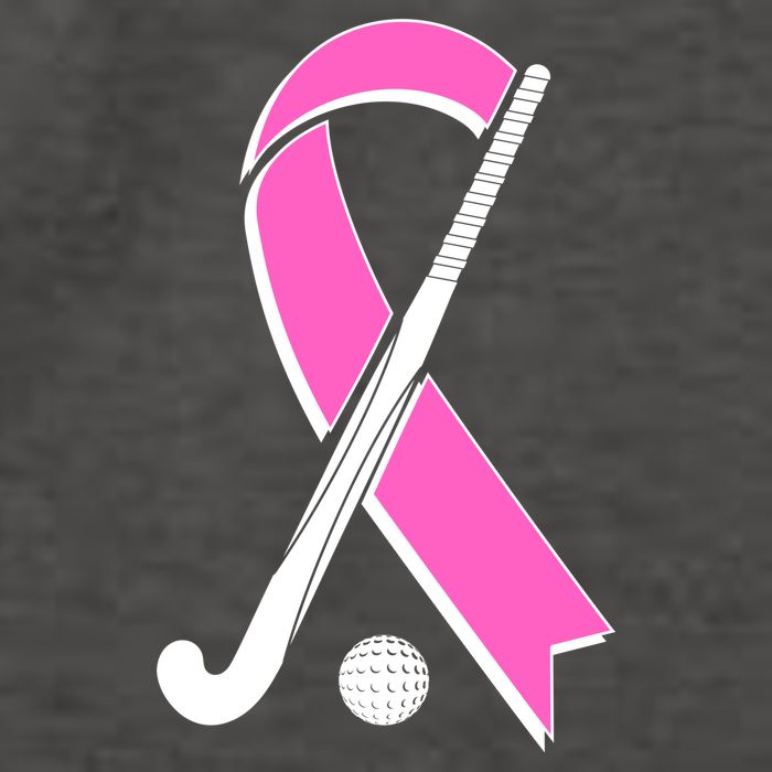 Field Hockey Breast Cancer Awareness Ribbon Vector Backpack