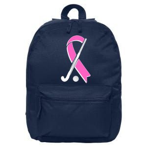 Field Hockey Breast Cancer Awareness Ribbon 16 in Basic Backpack