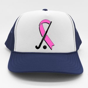 Field Hockey Breast Cancer Awareness Ribbon Trucker Hat