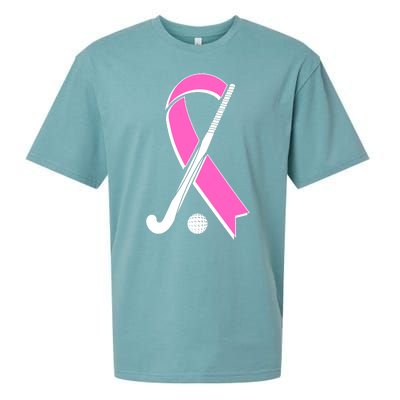 Field Hockey Breast Cancer Awareness Ribbon Sueded Cloud Jersey T-Shirt