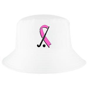 Field Hockey Breast Cancer Awareness Ribbon Cool Comfort Performance Bucket Hat