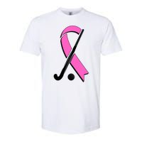 Field Hockey Breast Cancer Awareness Ribbon Softstyle CVC T-Shirt