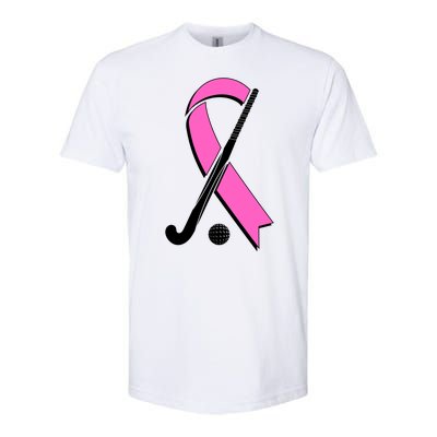 Field Hockey Breast Cancer Awareness Ribbon Softstyle® CVC T-Shirt