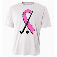 Field Hockey Breast Cancer Awareness Ribbon Cooling Performance Crew T-Shirt