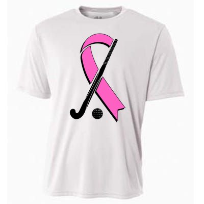 Field Hockey Breast Cancer Awareness Ribbon Cooling Performance Crew T-Shirt