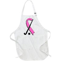 Field Hockey Breast Cancer Awareness Ribbon Full-Length Apron With Pockets