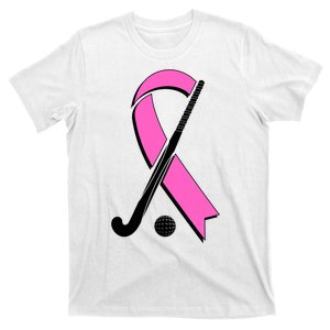 Field Hockey Breast Cancer Awareness Ribbon T-Shirt