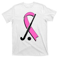 Field Hockey Breast Cancer Awareness Ribbon T-Shirt