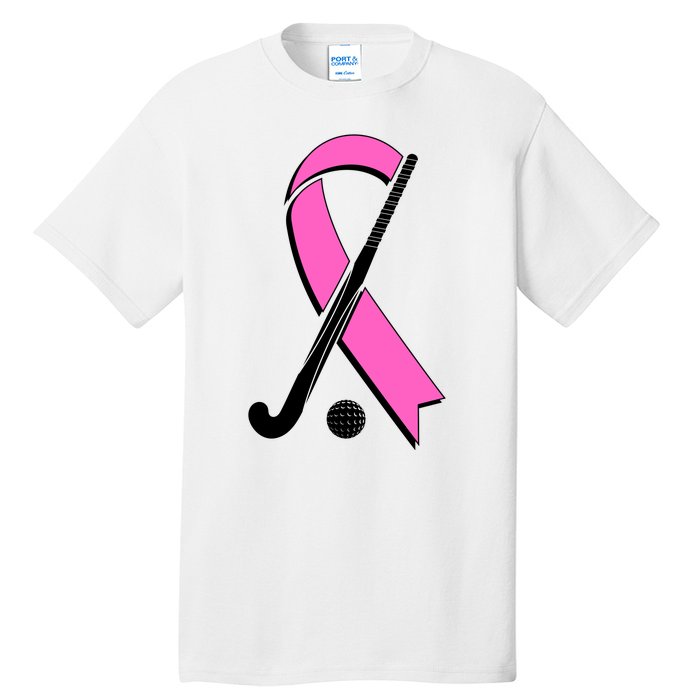 Field Hockey Breast Cancer Awareness Ribbon Tall T-Shirt