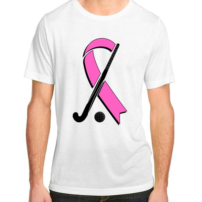 Field Hockey Breast Cancer Awareness Ribbon Adult ChromaSoft Performance T-Shirt