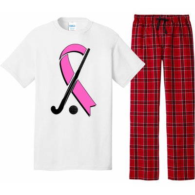 Field Hockey Breast Cancer Awareness Ribbon Pajama Set