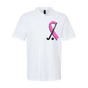 Field Hockey Breast Cancer Awareness Ribbon Softstyle Adult Sport Polo