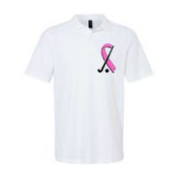 Field Hockey Breast Cancer Awareness Ribbon Softstyle Adult Sport Polo