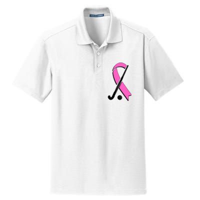 Field Hockey Breast Cancer Awareness Ribbon Dry Zone Grid Polo