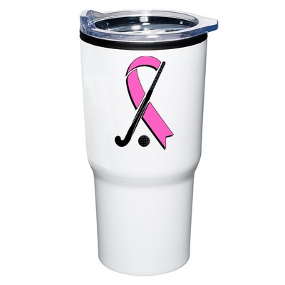 Field Hockey Breast Cancer Awareness Ribbon Tumbler
