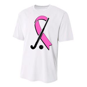 Field Hockey Breast Cancer Awareness Ribbon Performance Sprint T-Shirt