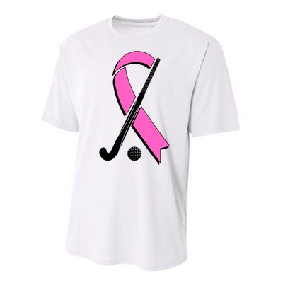 Field Hockey Breast Cancer Awareness Ribbon Performance Sprint T-Shirt