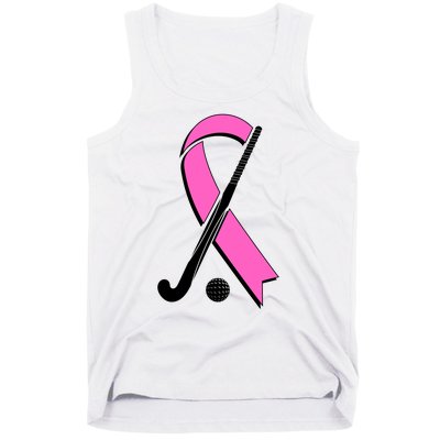 Field Hockey Breast Cancer Awareness Ribbon Tank Top