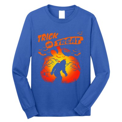 Funny Halloween Bigfoot Trick Or Treat Halloween Costume Long Sleeve Shirt