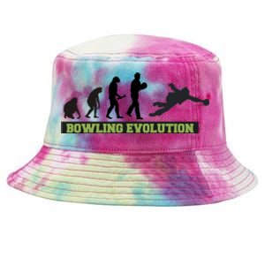 Funny Human Bowling Evolution Pin Ball Bowler Player Tie-Dyed Bucket Hat