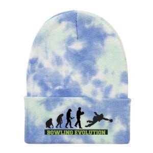 Funny Human Bowling Evolution Pin Ball Bowler Player Tie Dye 12in Knit Beanie