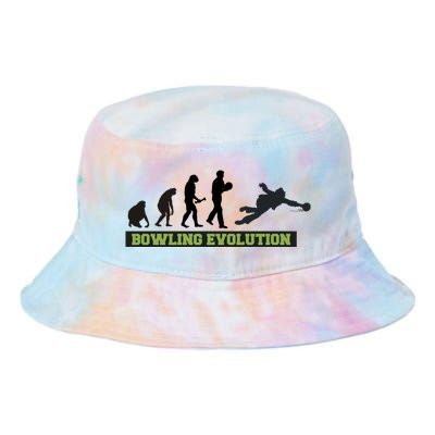 Funny Human Bowling Evolution Pin Ball Bowler Player Tie Dye Newport Bucket Hat