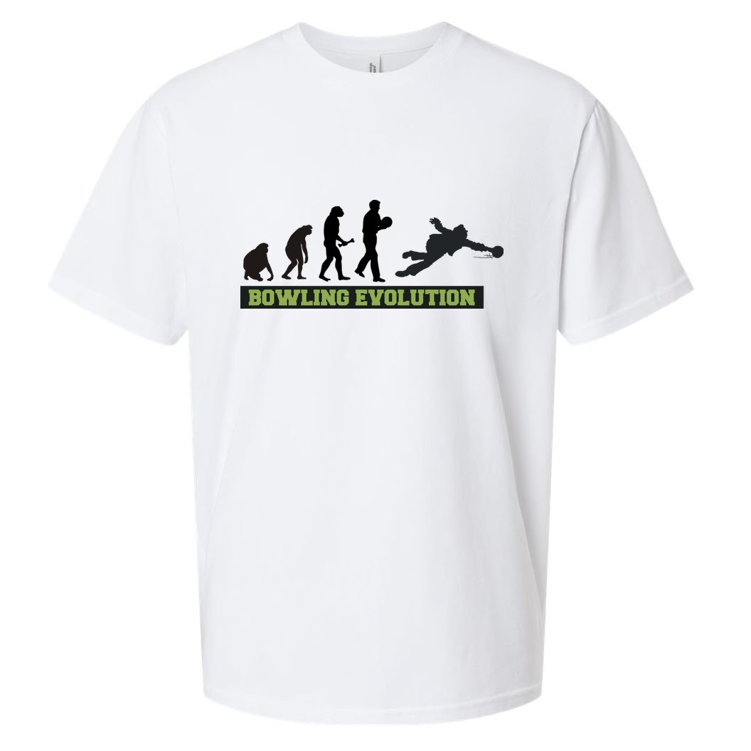 Funny Human Bowling Evolution Pin Ball Bowler Player Sueded Cloud Jersey T-Shirt