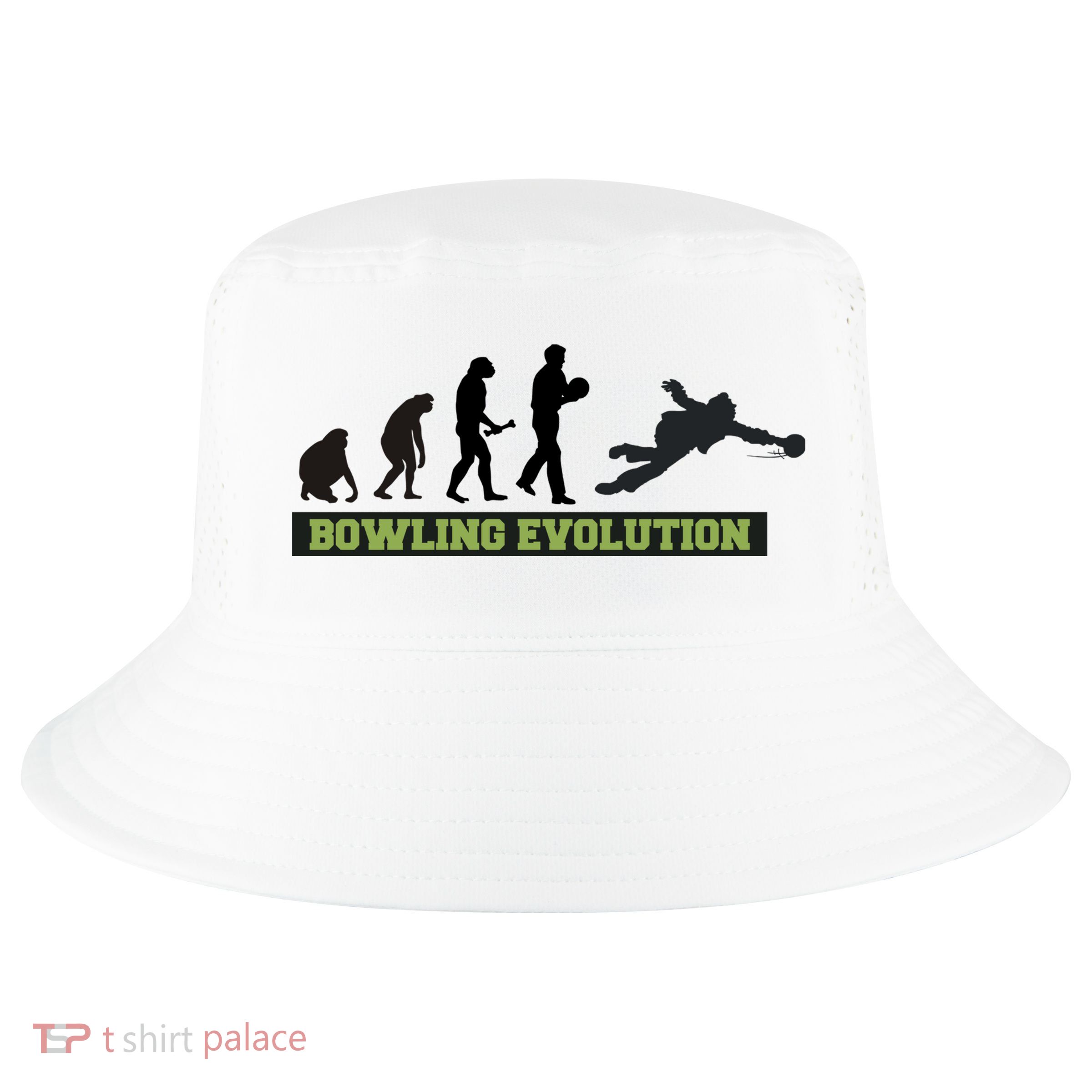 Funny Human Bowling Evolution Pin Ball Bowler Player Cool Comfort Performance Bucket Hat
