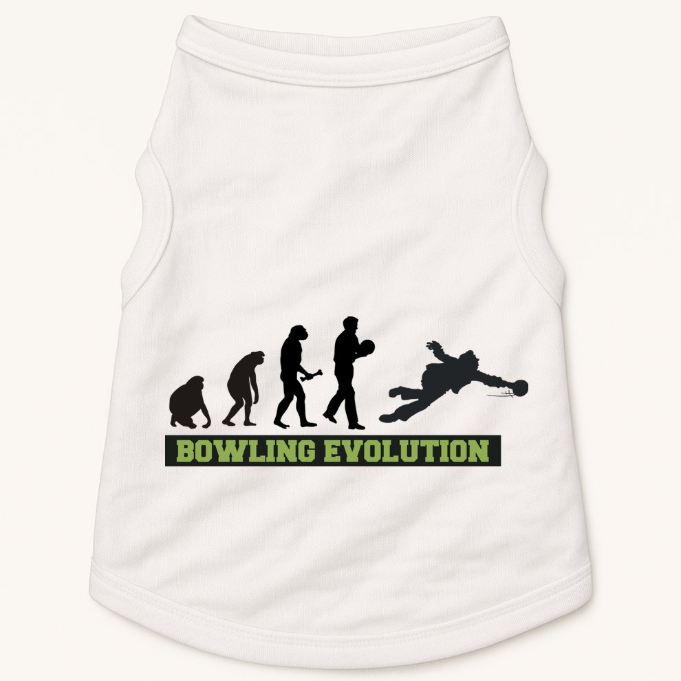 Funny Human Bowling Evolution Pin Ball Bowler Player Doggie Tank