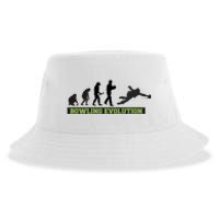 Funny Human Bowling Evolution Pin Ball Bowler Player Sustainable Bucket Hat