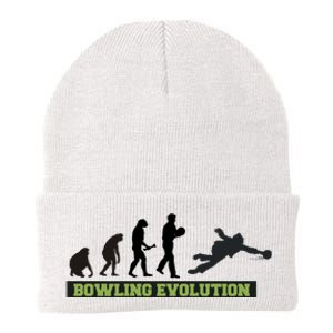 Funny Human Bowling Evolution Pin Ball Bowler Player Knit Cap Winter Beanie