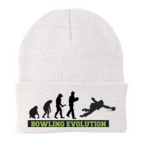 Funny Human Bowling Evolution Pin Ball Bowler Player Knit Cap Winter Beanie