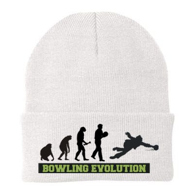 Funny Human Bowling Evolution Pin Ball Bowler Player Knit Cap Winter Beanie