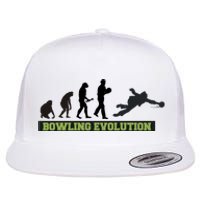 Funny Human Bowling Evolution Pin Ball Bowler Player Flat Bill Trucker Hat